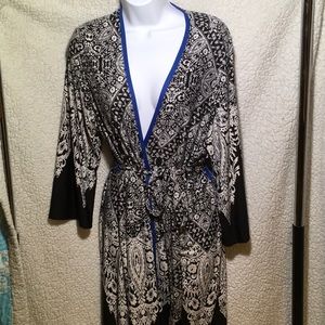 Sexy Linea Donatella black, white and blue robe